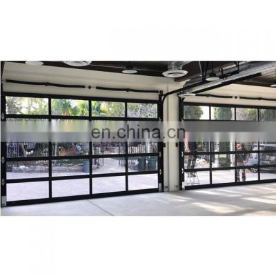 Modern design transparent pc glass garage door price