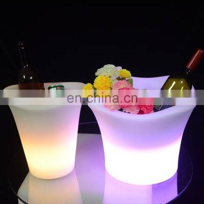 High quality Bar Light Champagne Wholesale colorful Rechargeable rose champagne Beer Nightclub Portable LED ice bucket