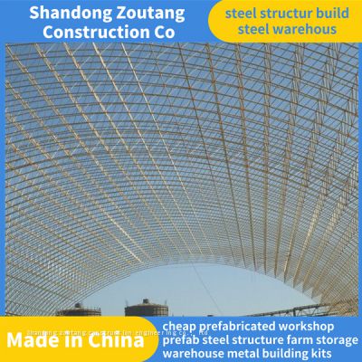 Steel frame lattice storage silo