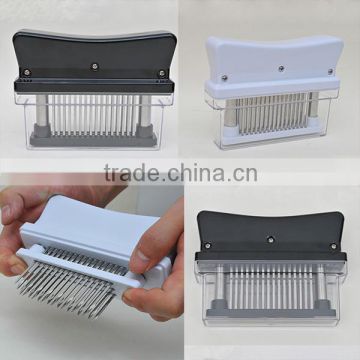 Wholesale In-stock 48-Blade Stainless Steel Manual Meat Tenderizer / meat tenderizer machine (black and white)