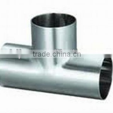 ANSI B16.9 Stainless Steel Pipe Fittings Sanitary Equal Tee / Coupling