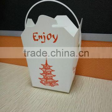 disposable food grade recycled pe coated custom printed paper lunch box