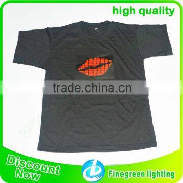 el sound activated t shirt / led light t shirt wholesale for festival