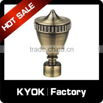 KYOK Home decoration unique design metal curtain finials