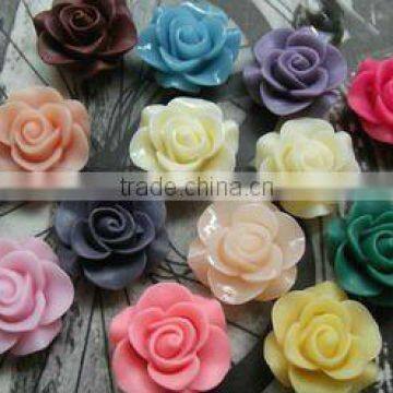 bulk resin rose cabochons wholesale ,high quality acrylic resin flower cabochon