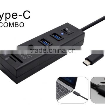 Practical design USB Type C combo, usb 3.1 hub and card reader