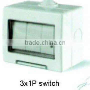 waterproof 3gang 1way switch