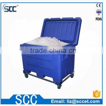 Dry ice moving box, dry ice plastic cooler box with wheels/dolly                        
                                                Quality Choice