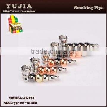 2015 YuJia popular bead metal smoking pipe wholesale tobacco pipe JL-131
