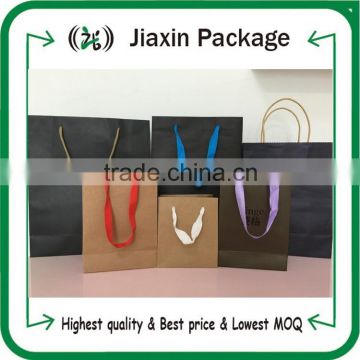2016 customized cheap brown kraft paper bags with logo printed
