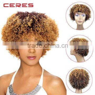 Hot sales top quality brazilian afro kinky curly human hair lace front wig on sale
