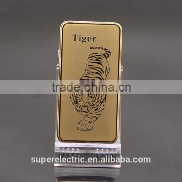 High Grade USB Plasma Lighters Electric Rechargeable USB Lighters With the Picture of Tiger
