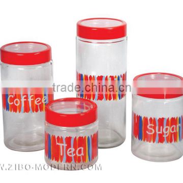 4pc Glass Jar Set