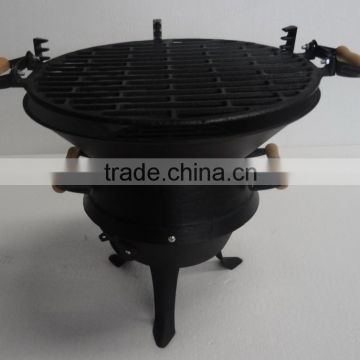 cast iron charcoal bbq grill