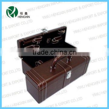 Leather PU wine barrel with bottle openner