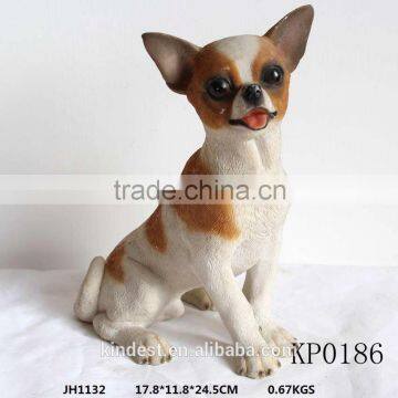 Cute little puppy loyal smiling Dog Statue for home decor