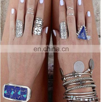 Delicate arrow flower engraved rings fashion sparking rings jewelry