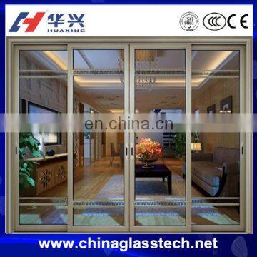 CE&CCC soundproof glass PVC&Aluminum frame bedroom sliding door