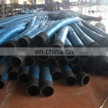 wire spiral heavy duty water mud suction rubber hose with flange