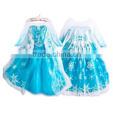 Child dress princess girl frozen elsa dress wholesale latest baby dress designs SU033