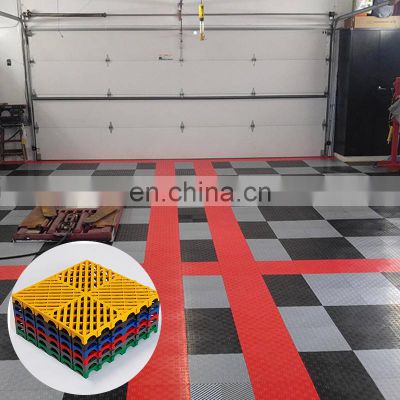 CH Approved Flexible Square Plastic Performance Multi-Used Solid Cheapest 50*50*4cm Interlocking Garage Floor Tiles