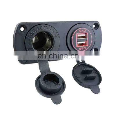 Car USB charger with switch 12v mobile phone multifunctional waterproof car charger modification