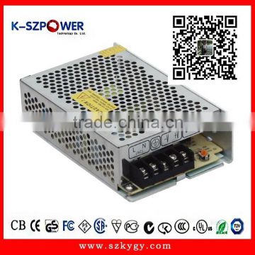 2015 K-57 75w series YGY POWER 12v/24v Switching power supply with high quality&comptitive price --SMALL SIZE 12Volt 6Ampere