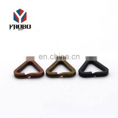 Moderate Price Triangle Keyring Shape Ring Custom Logo Keychain Small Metal Split Rings For Bag