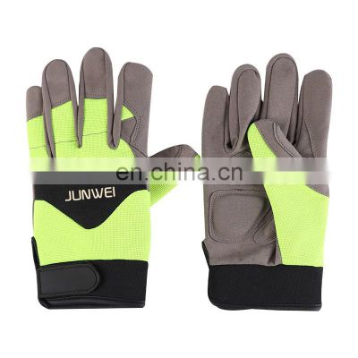 Large Size Custom Synthetic Leather Reinforced Anti Vibration Mechanic Work Glove
