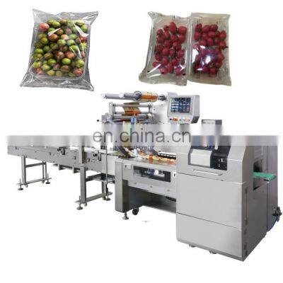 Cherry Fruit Vegetable Automatic Packing Packaging Machine With Tray In Plastic Bag 2.5KG