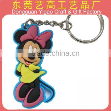 Custom Phthalate free soft PVC 3D mouse keychain
