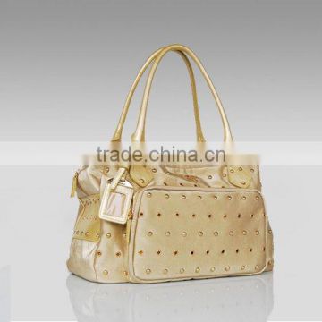 9203 Golden PU Handbags for lady,Top Quality Fashion bags manufacturer