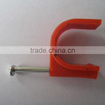 supply nail cable clips/plastic cable clips/nail cable clamps 10mm