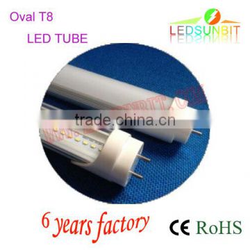 high brightness oval T8 LED TUBE