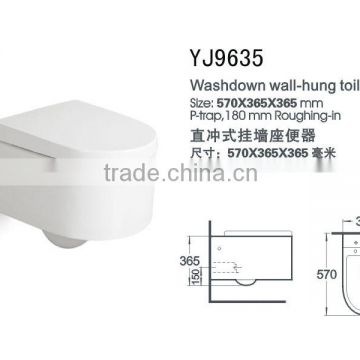 YJ9635 Ceramic Bathroom Save Spaces Wall hung toilet/WC/ Water Closet