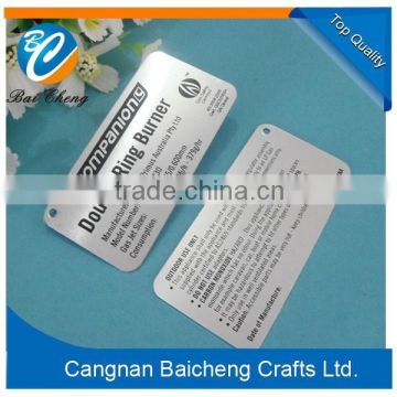 promotional top sale metal tag/aluminum tag with favourable price supplies top quality and best service for custom making