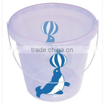 17.6x12.2x16CM Top Quality Plastic Beach Bucket Printed with Promotions
