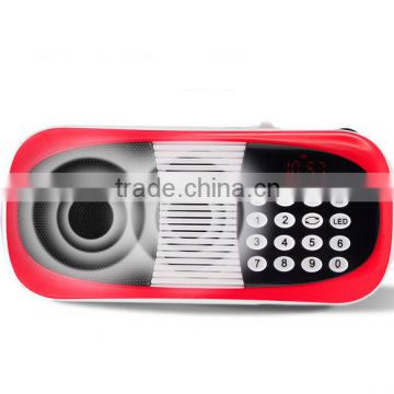 mini speaker with fm radio with portable music mp3 player