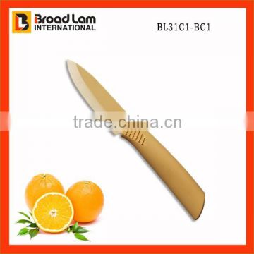 Color Ceramic Knife 3 inch Fruit Knife in yellow color