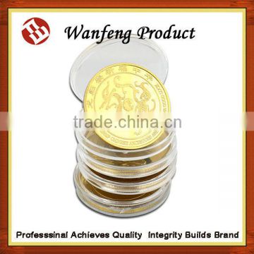 custom two side 24k gold piating coins