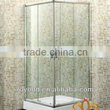 simple shower room with square corner entry door S241