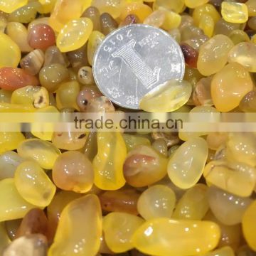 7~9mm Polished Colorful Bright Yellow Agate Tumbled Stones