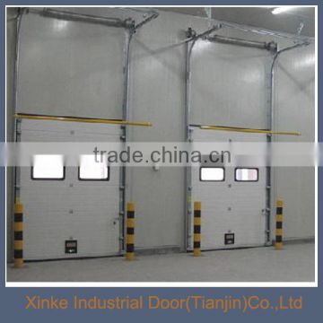Vertical Industrial Sliding Door, Galvanized Steel Surface, PU Foam Injection SLD-019