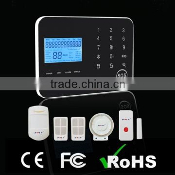 LCD Gsm home alarm system, Wireless alarm system gsm, Touch screen call alert GSM alarm systems