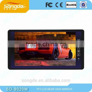 Car Parking Rearview Reverse Monitor with 2 Video Output, 9Inch TFT LCD HD Ultra Big Touch Screen
