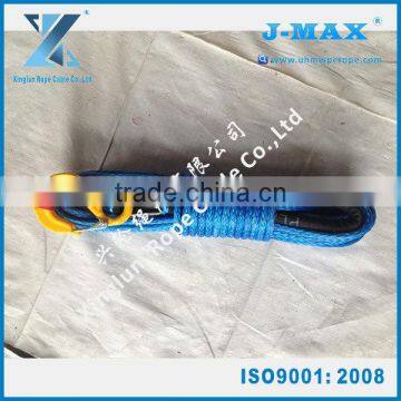 12000lbs UHMWPE synthetic winch rope with hook packed in set
