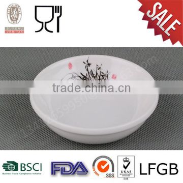 Solid white melamine chinese soup bowls