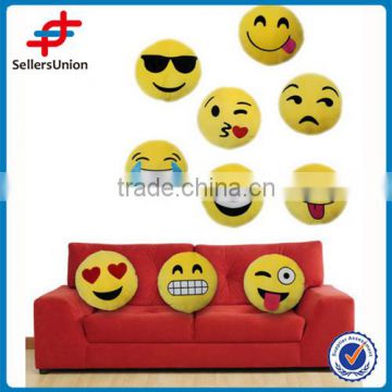 Smile expression cushion, warming decorative cushion