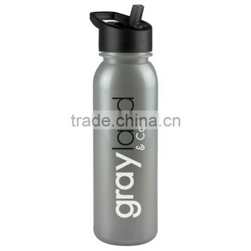 USA Made 24 oz Tritan Metalike Sports Bottle With Flip Straw Lid - metallic colors, BPA/BPS-free and comes with your logo