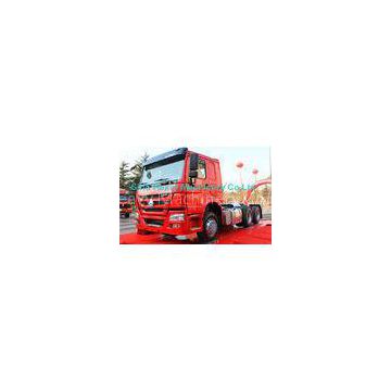Red 40 Ton 6x4 Prime Mover Trailer Truck Diesel 336HP , EURO II Standard